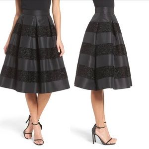 NEW Eliza J {Jacquard MIDI Skirt}